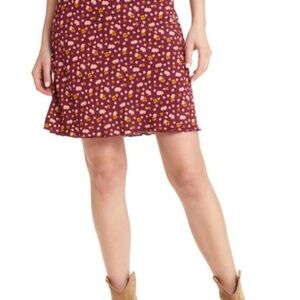 Free People Red A-Line Mini Skirt Casual